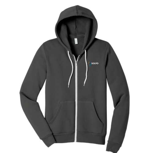 Solvo - Unisex Sponge Fleece Full-Zip Hooded Sweatshirt