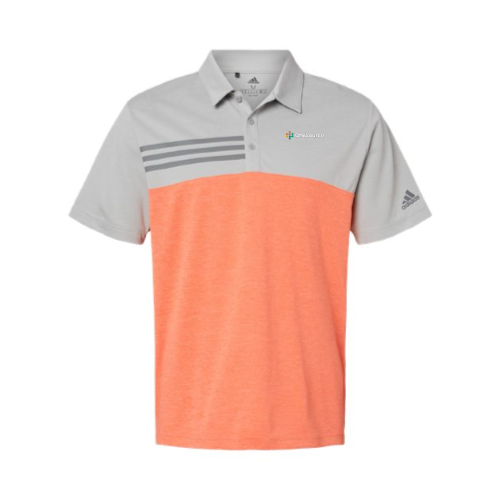 One Source - Heather Colorblock 3-Stripes Sport Shirt v1