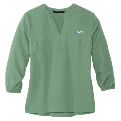 Solvo - Mercer+Mettle Women's Stretch Crepe 3/4-Sleeve Blouse v1
