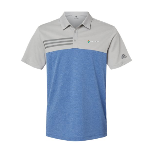 One Source - Heather Colorblock 3-Stripes Sport Shirt v1