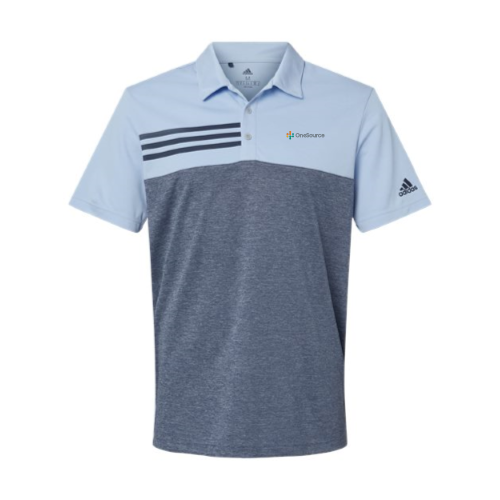 One Source - Heather Colorblock 3-Stripes Sport Shirt v2