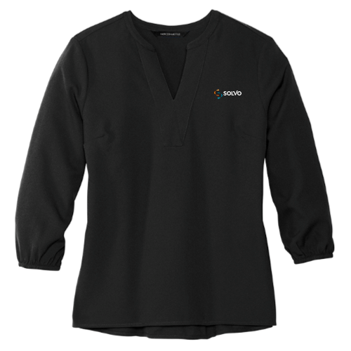 Solvo - Mercer+Mettle Women's Stretch Crepe 3/4-Sleeve Blouse v1