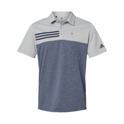 One Source - Heather Colorblock 3-Stripes Sport Shirt v1