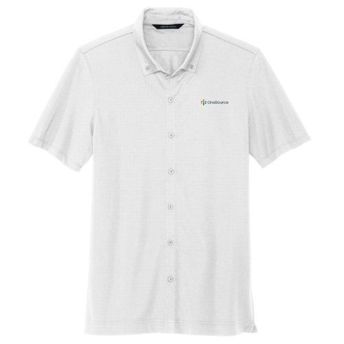 One Source - Mercer+Mettle Men's Stretch Pique Full-Button Polo v1